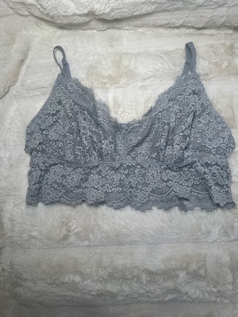 Aerie Light Gray Lace Bralette